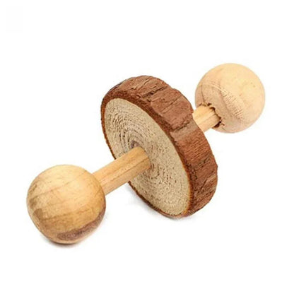 Cute Rabbit Roller Toys Natural Wooden