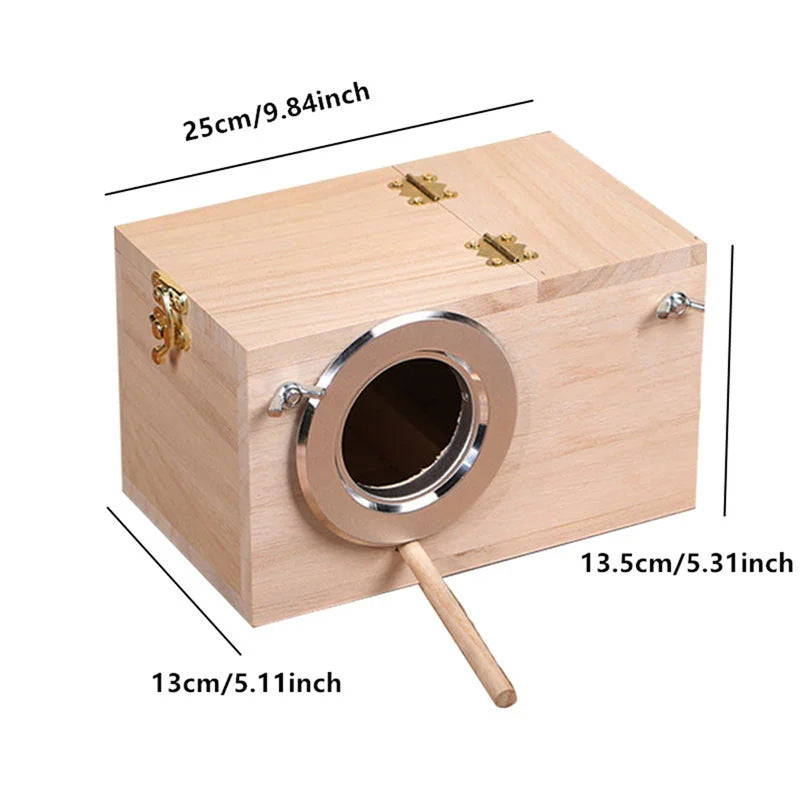 Wood Bird House Nest Birds Breeding Box