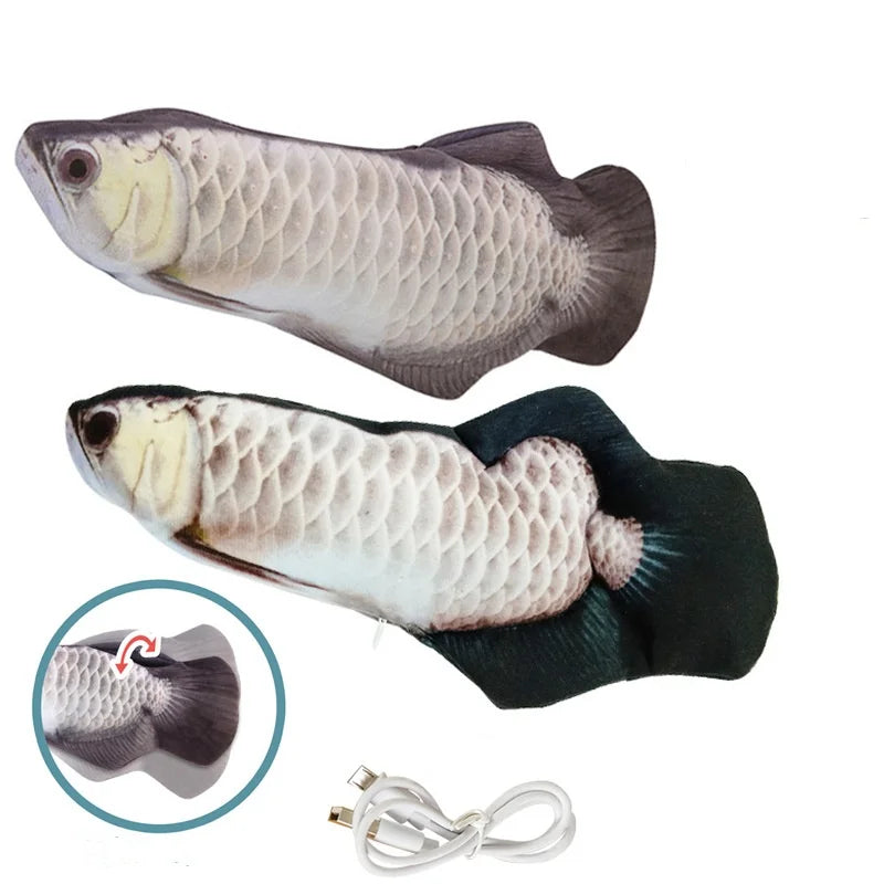 Cat Toys Fish USB Charger Fish Interactive