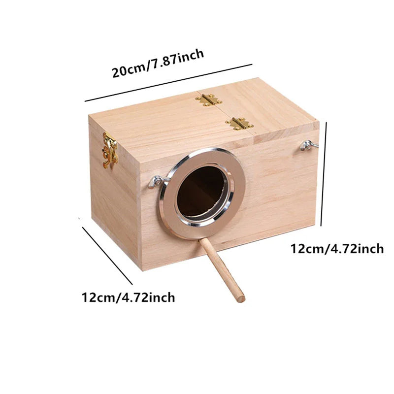 Wood Bird House Nest Birds Breeding Box