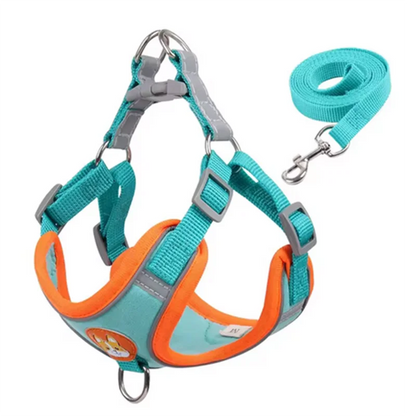 Dogs Adjustable Harness Leash Set