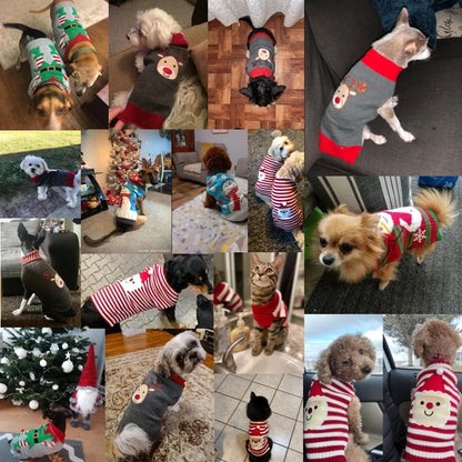 Dog Sweater Christmas Winter Clothes Xmas Outfit