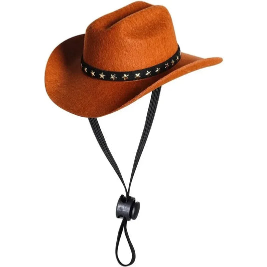 Pet Dog Star Cowboy Hat