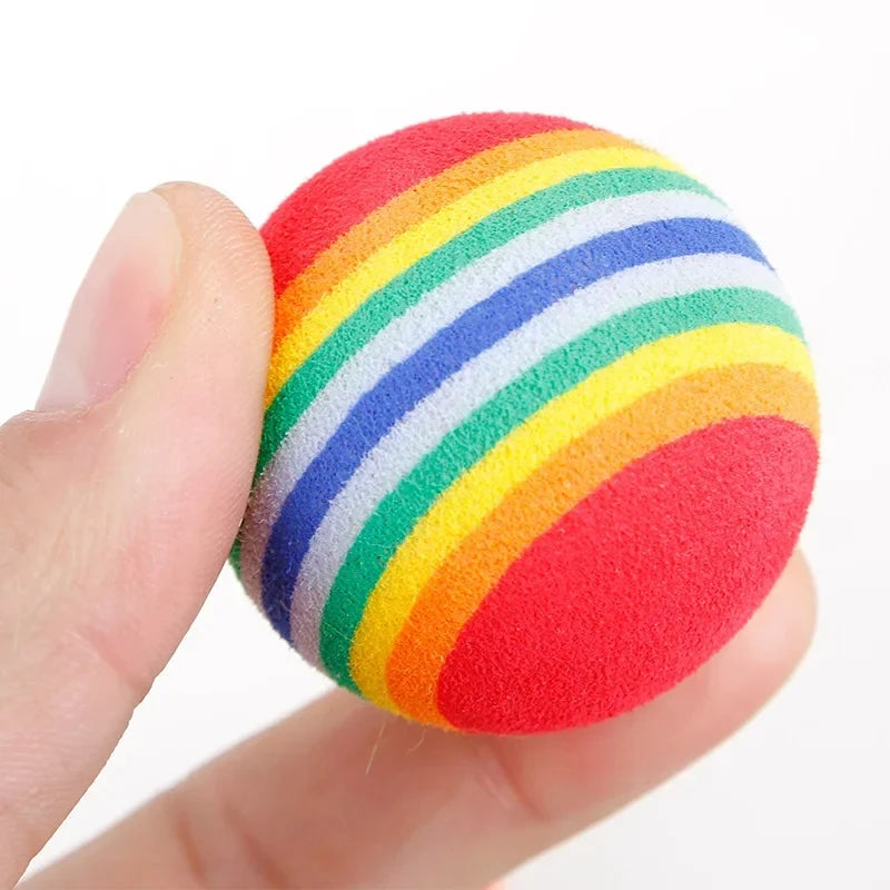 Pelota de juguete para gatos de arcoíris