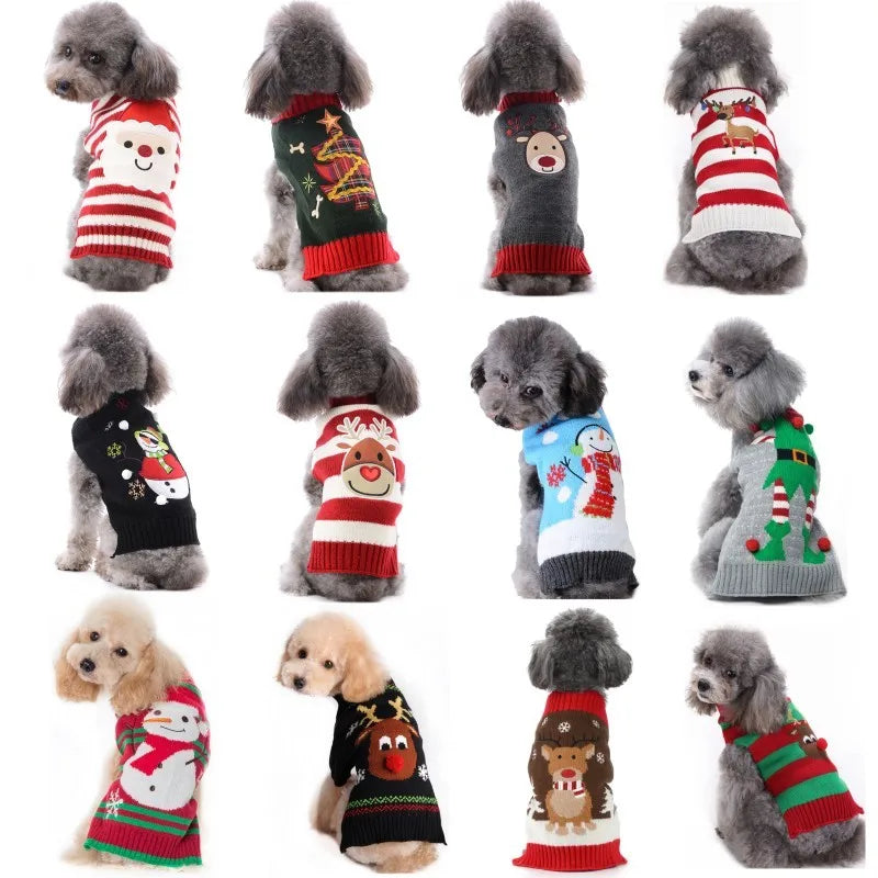 Dog Sweater Christmas Winter Clothes Xmas Outfit