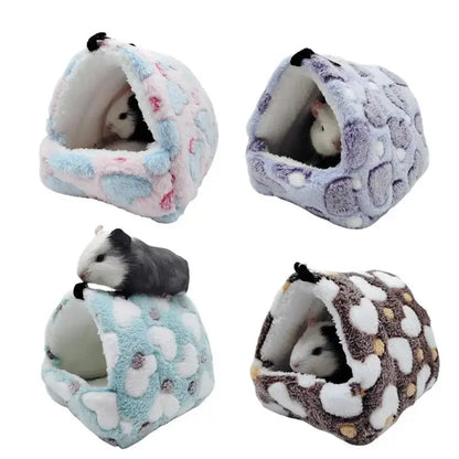 1PCS Coral Fleece Dot Printing Small Foam Pet House