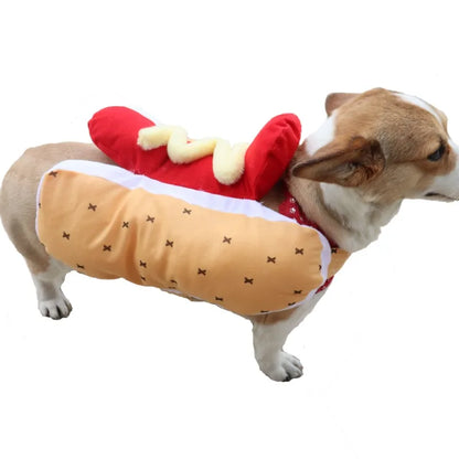 Halloween Dog Costumes Puppy Hotdog