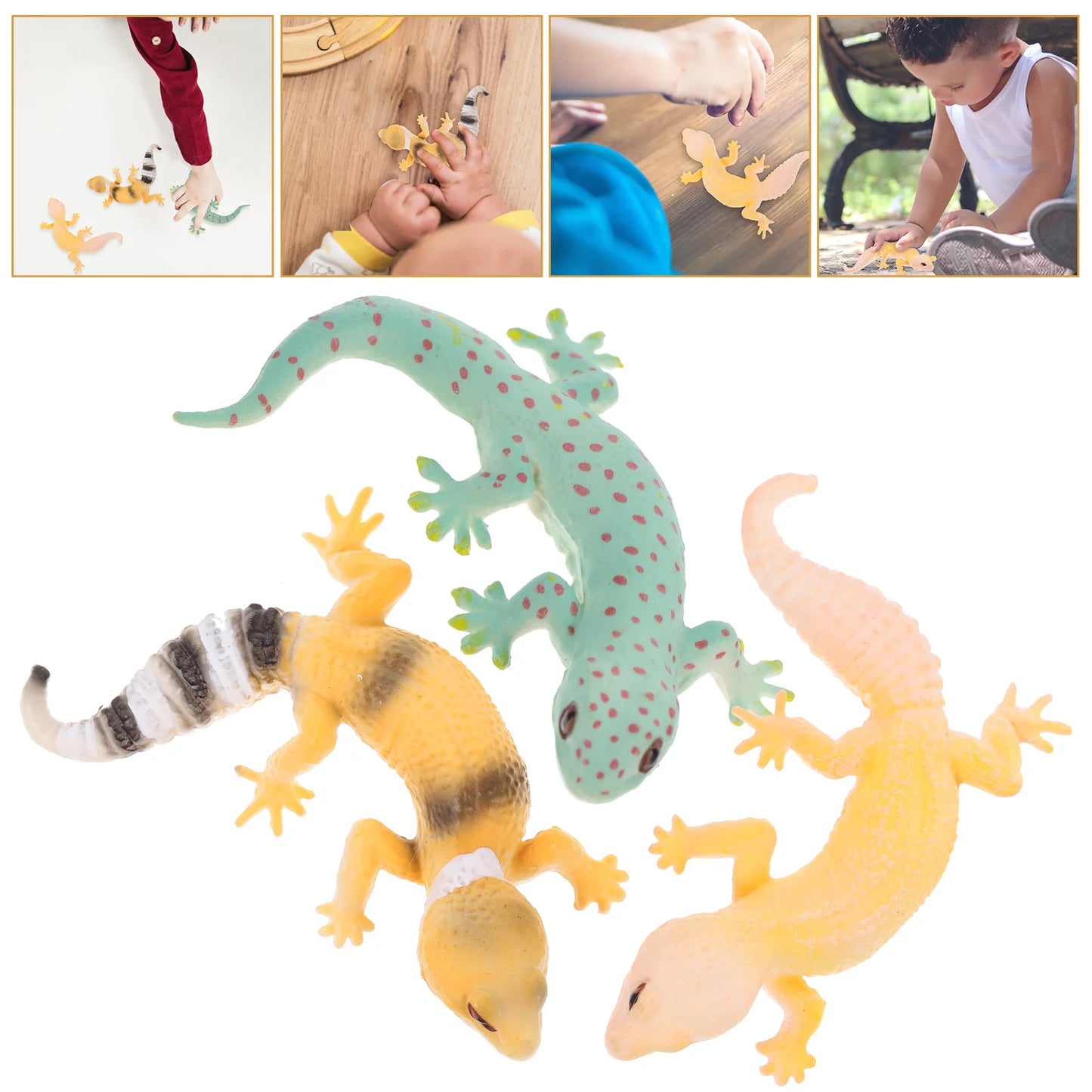 3 Pcs Leopard Gecko Toy