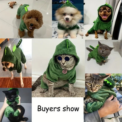 Dog Cat Dinosaur Outfit Pet Hoodies