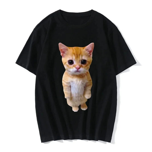 Funny Cat 3D Print Women Casual T-Shirt