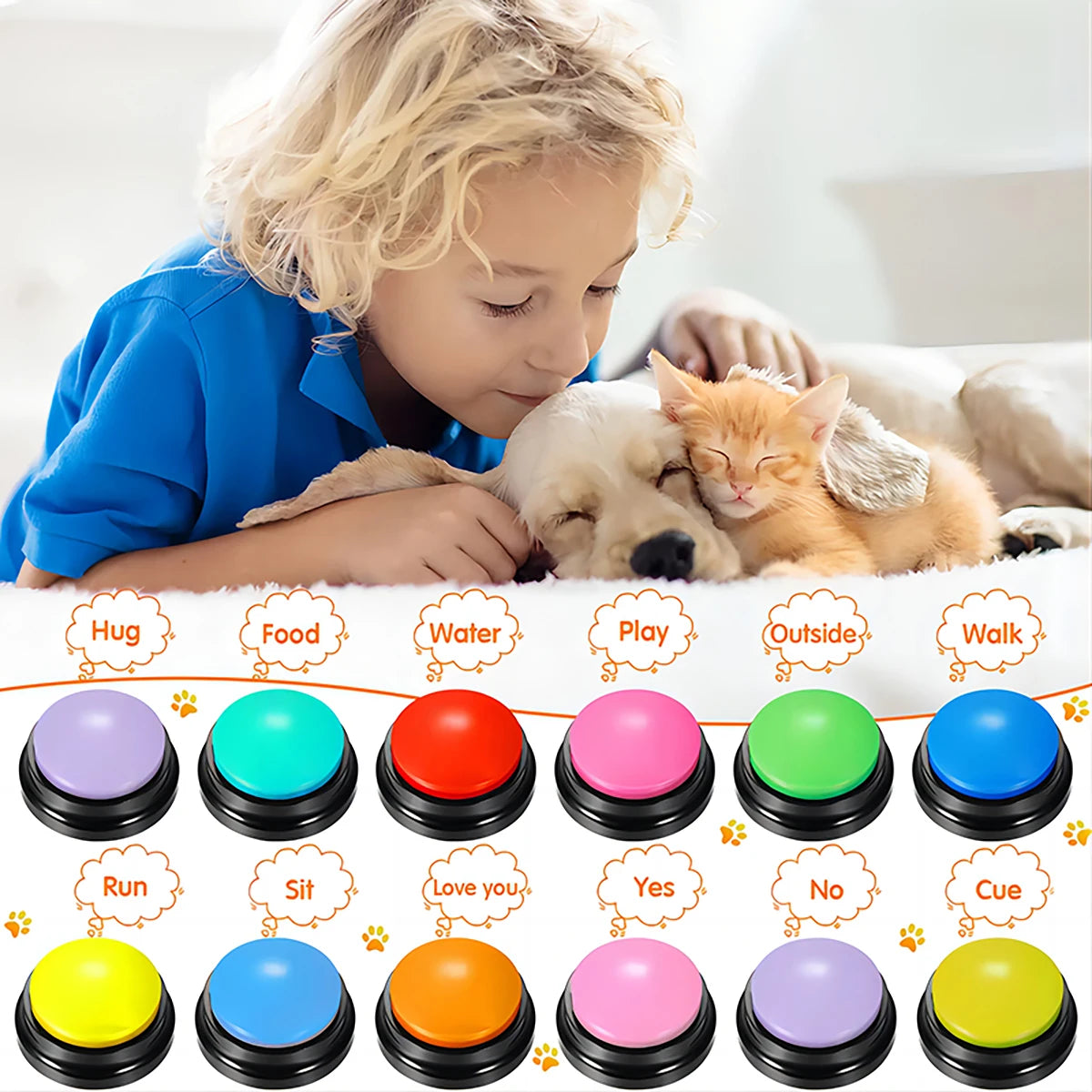 Dog Toys Funny Dog Recordable Button Pet Toys