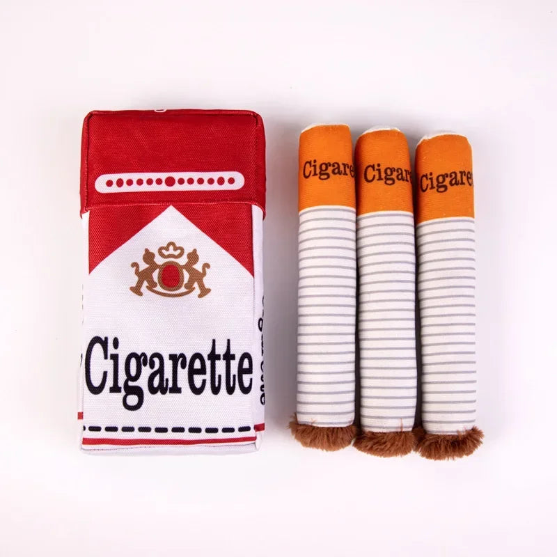 Cigarette Interactive Dog Toys Funny Plush