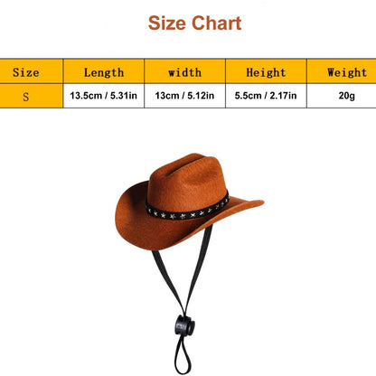 Pet Dog Star Cowboy Hat