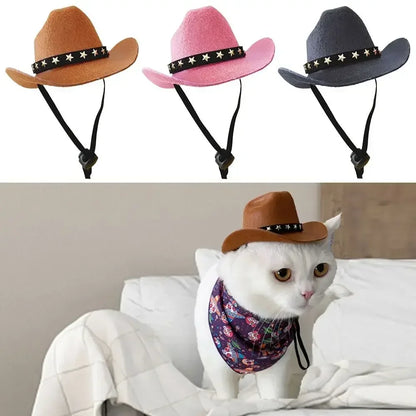 Pet Dog Star Cowboy Hat