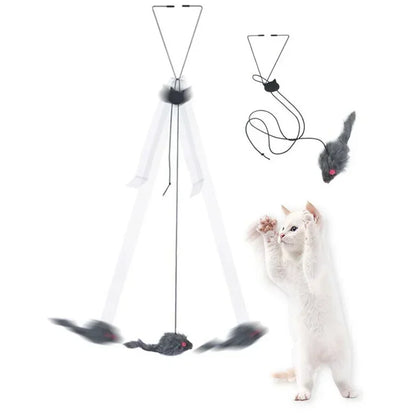 Simulation Mouse Cats Toy Funny Self Hanging Door