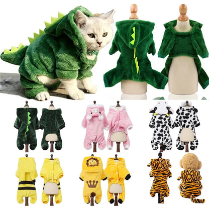 Dog Cat Dinosaur Outfit Pet Hoodies