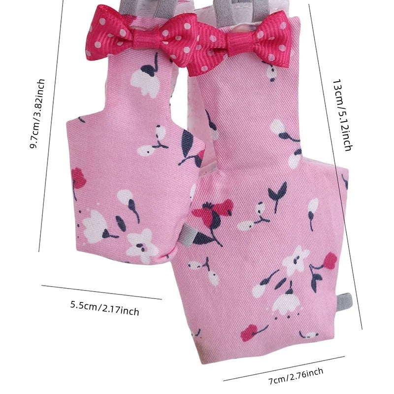 Parrot Diaper with Bowtie Cute Colorful Fruit Floral