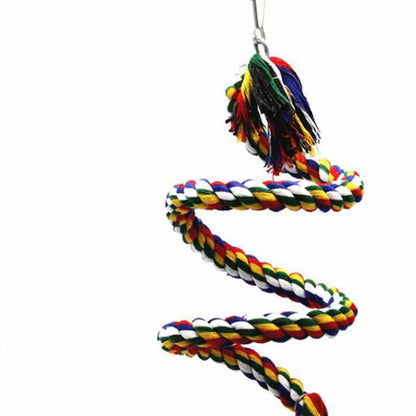 Parrot Toy Wicker Rope Hanging Braided Budgie Chew