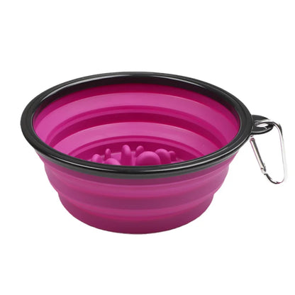 1L Travel Small Big Dog Slow Food Bowl for Dogs