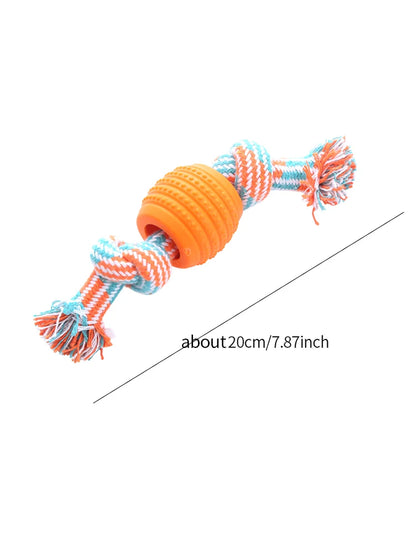 Pet dog Toy Cotton Rope Double Knot Ball Bite