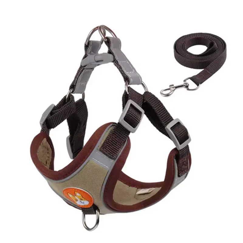 Dogs Adjustable Harness Leash Set