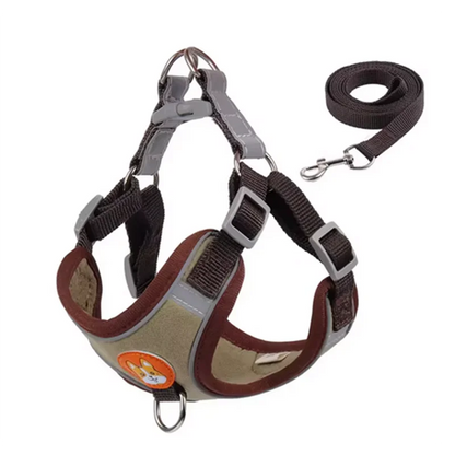 Dogs Adjustable Harness Leash Set