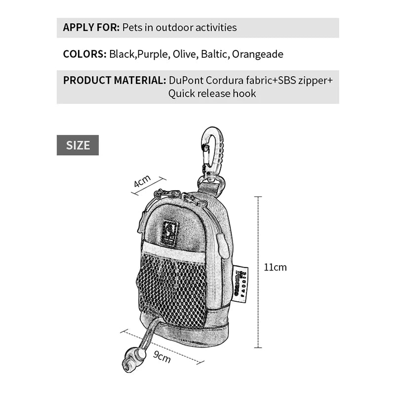 Pet Multi-functional Poop Treat Bag Holder