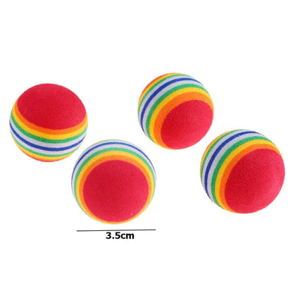 Pelota de juguete para gatos de arcoíris