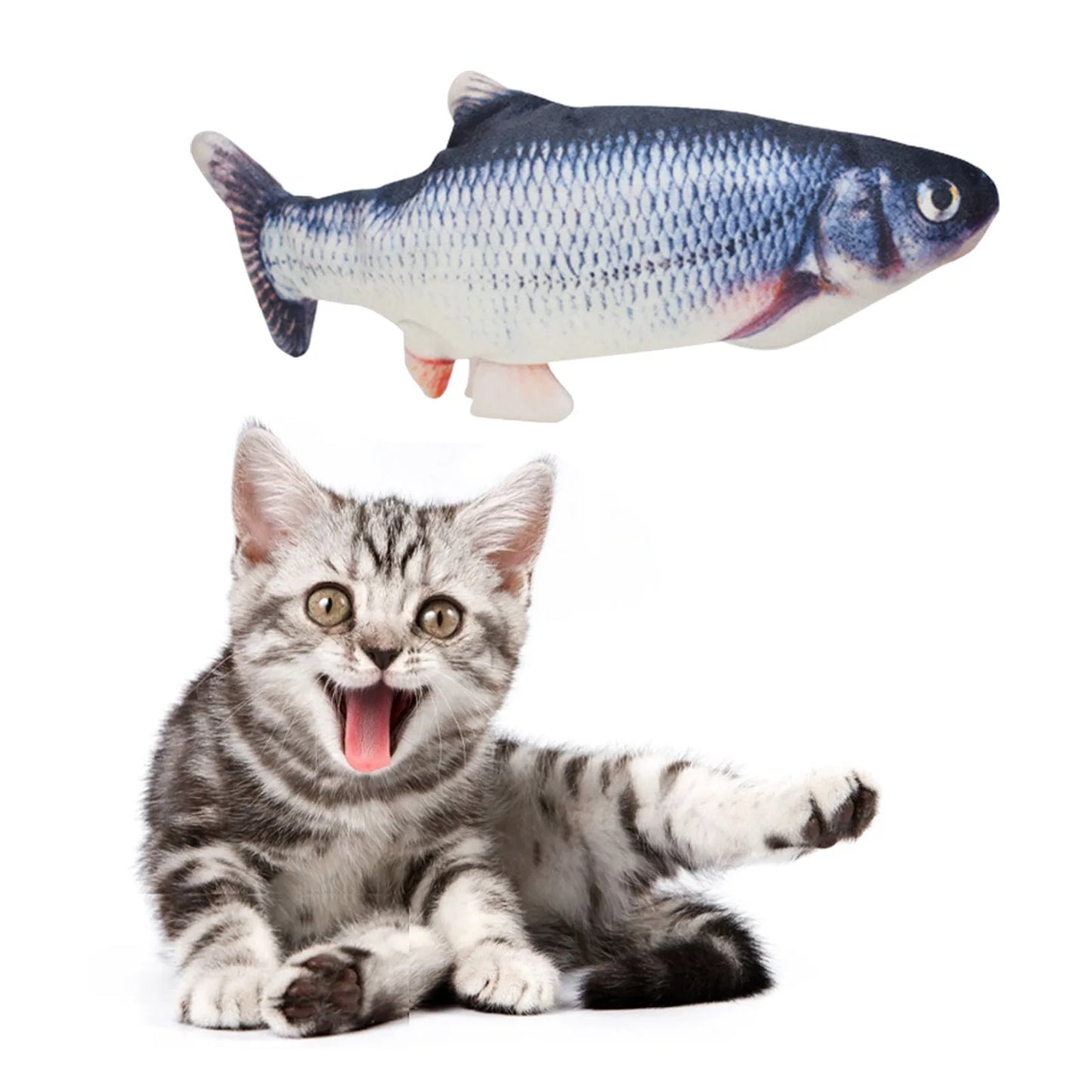 Cat Toys Fish USB Charger Fish Interactive