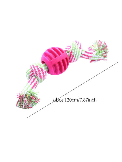 Pet dog Toy Cotton Rope Double Knot Ball Bite