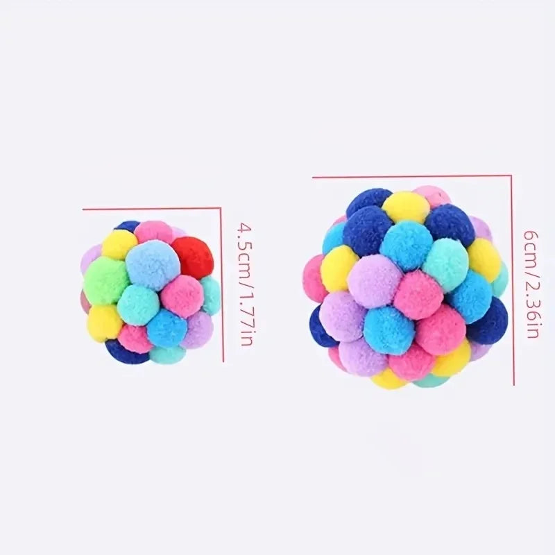 3PCS Cat Toys Cat Plush Ball Toy