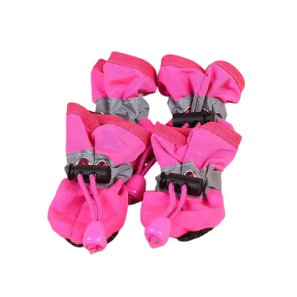 4pcs/set Waterproof Pet Dog Shoes