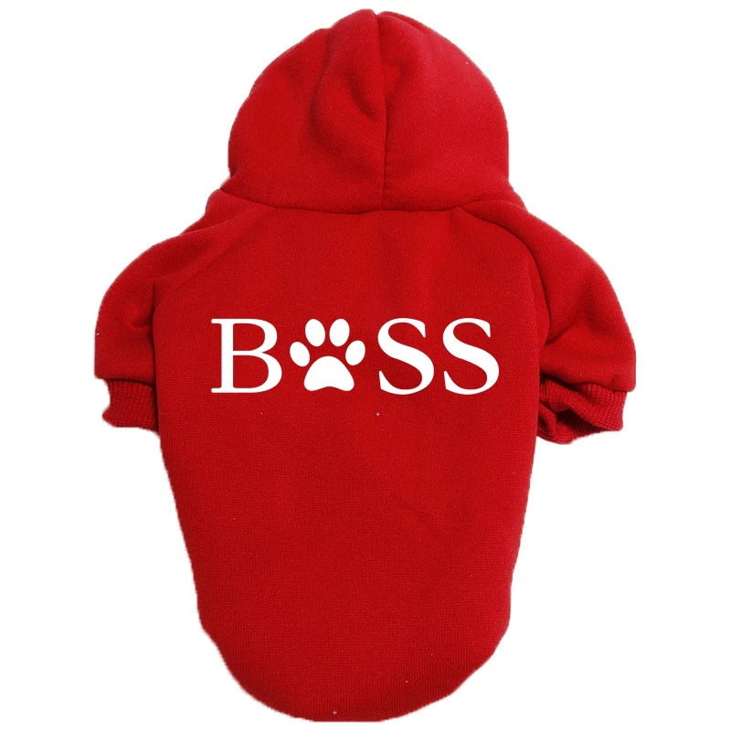 Dog Clothes Sweater Hoodie Boss