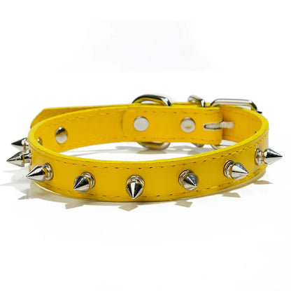 Harp Spiked Studded Leather Dog Collars