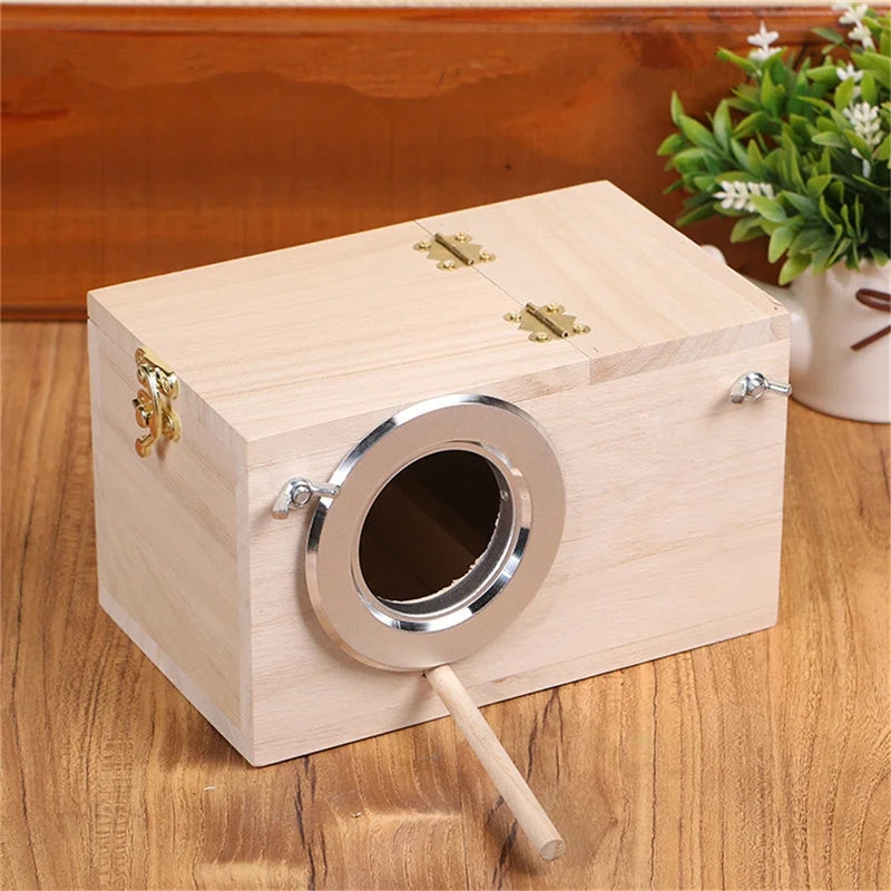 Wood Bird House Nest Birds Breeding Box