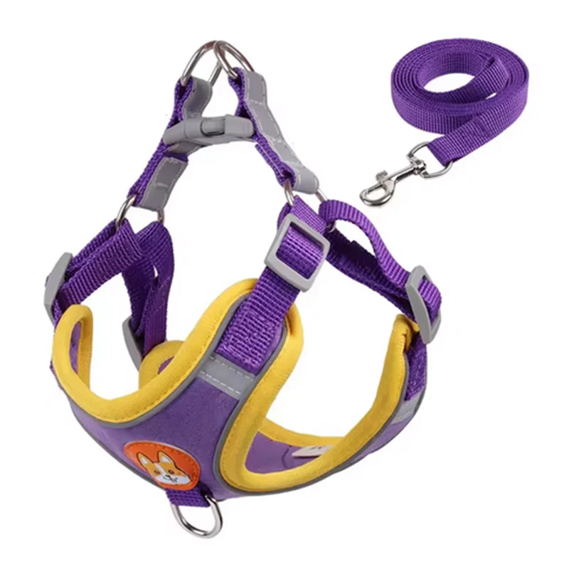 Dogs Adjustable Harness Leash Set