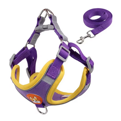 Dogs Adjustable Harness Leash Set