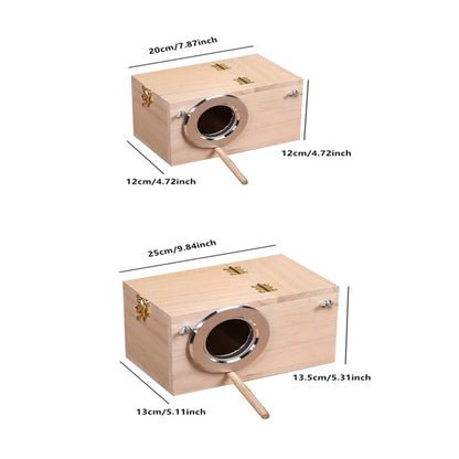 Wood Bird House Nest Birds Breeding Box