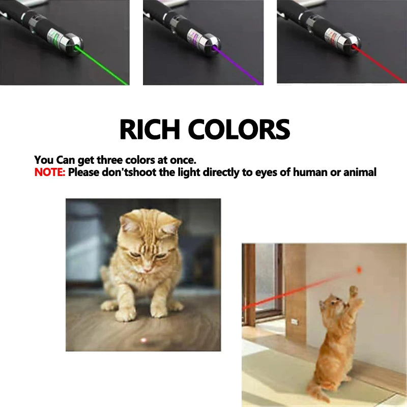 2-in-1 Mini Laser Pointer, LED Pet Training Flashlight For Cats