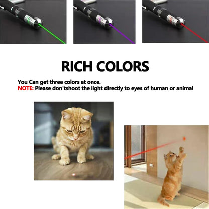 2-in-1 Mini Laser Pointer, LED Pet Training Flashlight For Cats