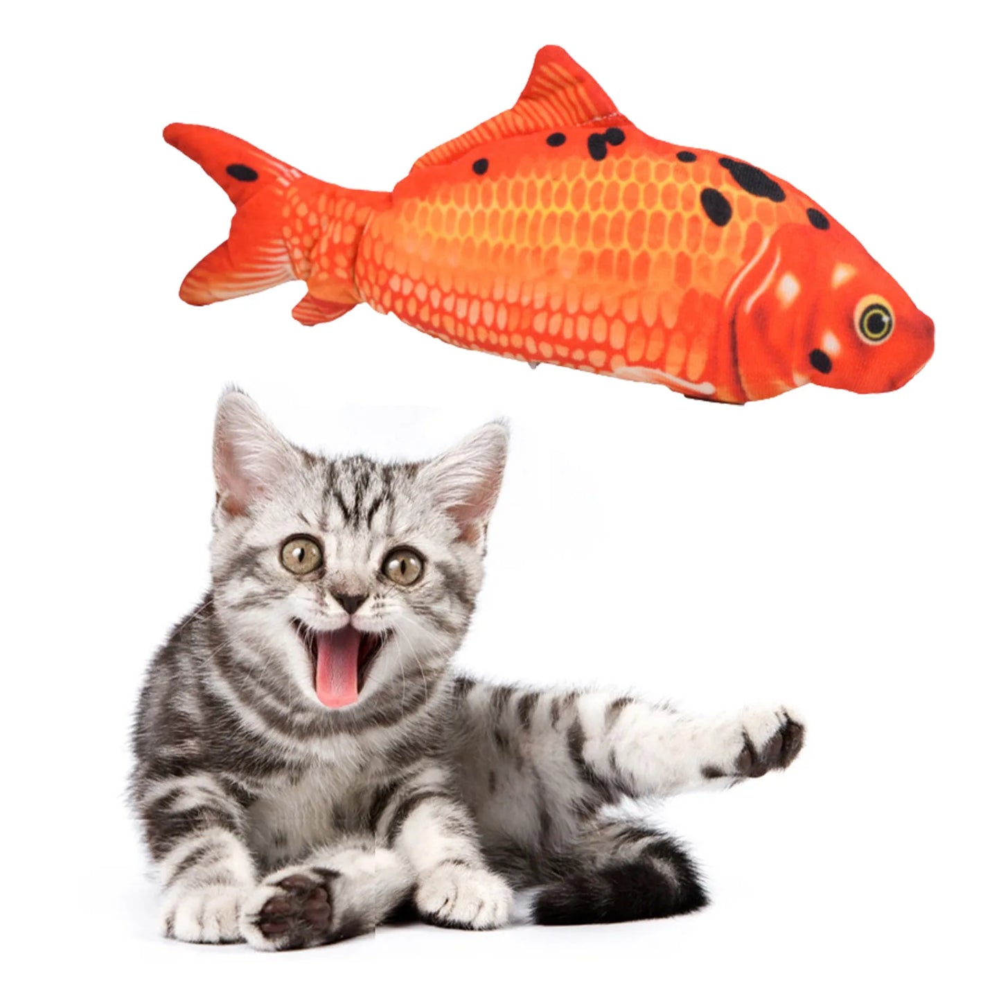 Cat Toys Fish USB Charger Fish Interactive