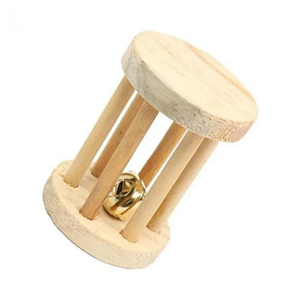 Cute Rabbit Roller Toys Natural Wooden