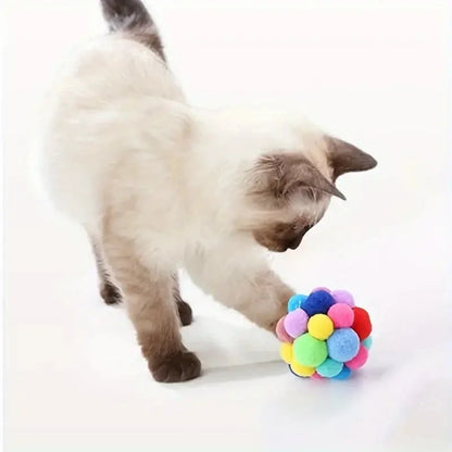 3PCS Cat Toys Cat Plush Ball Toy