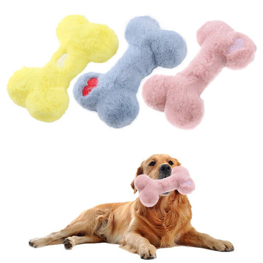 Cute Love Bone Plush Dog Toy